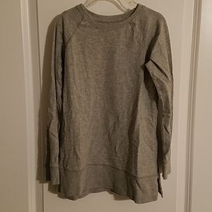 Girls long sleeve gray tunic shirt